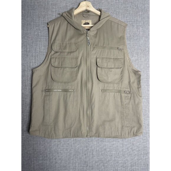 HUMVEE Vest Mens Large Khaki Back Pocket Hunting Photography Fishing Cargo Tan - Picture 11 of 11